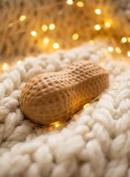 Gniotek sensoryczny Orzeszek Ziemny, miękka zabawka antystresowa do ściskania, realistyczny squishy w kształcie fistaszka